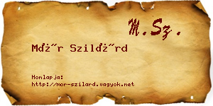 Mór Szilárd névjegykártya